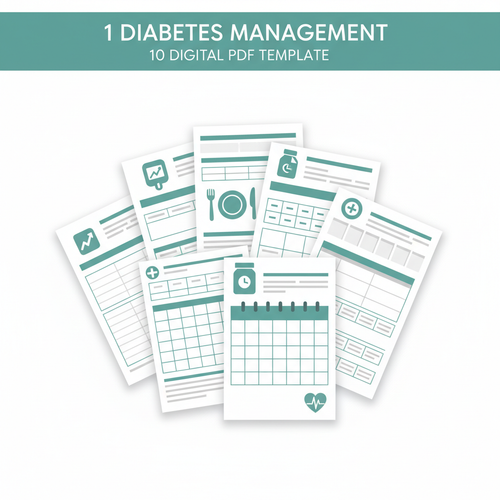 Portada Pack 10 Plantillas Digitales para Diabetes